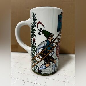German Folk Art Tall Mug / Stein
